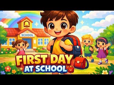 My First School Day Experience 🎨 | Kids Learning Video