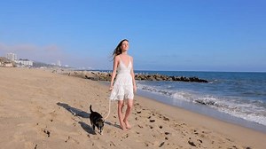 Attractive Woman Walking On Beach Her Stock Footage Video (100% Royalty-free) 1109340691 | Shutterstock