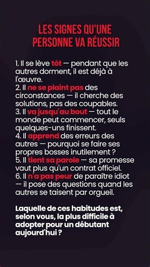 🚀 6 Signes de Succès #citations #motivation #citationsprofondes