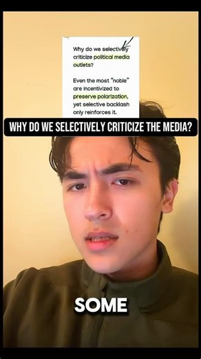 Why Do We Selectively Criticize The Media? #politics #democracy #polarization