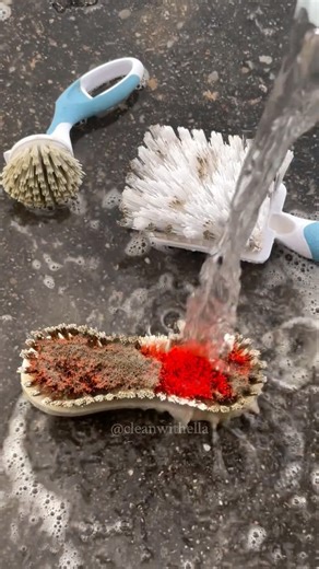 Ella on Instagram: "Cleaning the brushes I used to scrub the patio. Watching all that dirt wash away was so satisfying #cleaningmotivation #satisfyingcleaning #cleaningobsessed #cleaningasmr #cleantok"
