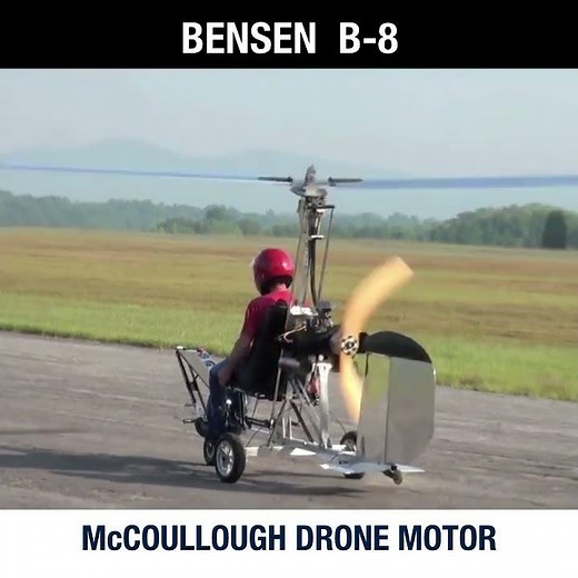 Gyrocopter powered by antique 2-stroke drone engine #ultralight #aviation #airplane #aviationlovers