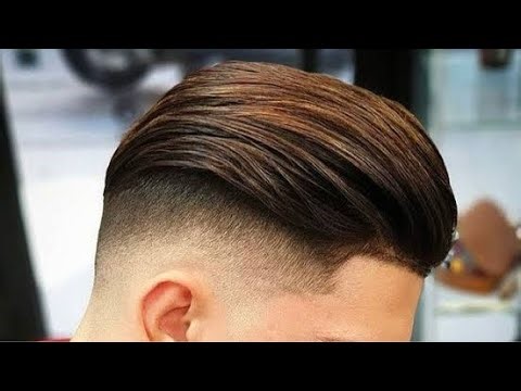 Tutorial barbero, corte de cabello para peinar hacia atrás, degradado medio paso a paso