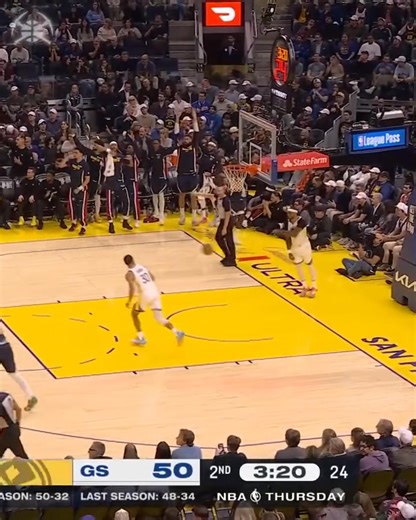 Not just a flyer anymore. AG's got the range now! 🎯 Watch DEN-GSW LIVE only on #NBALeaguePass 💻 https://smart.link/5bcxyjd3al00o 📸: Denver Nuggets | NBA