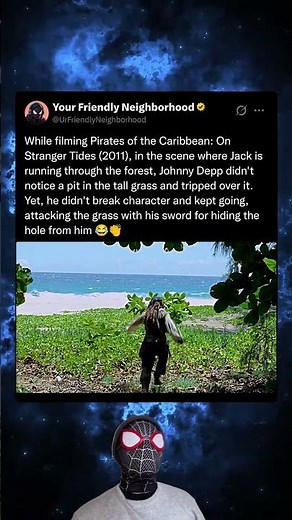 While filming Pirates of the Caribbean: On Stranger Tides (2011), Johnny Depp kept going