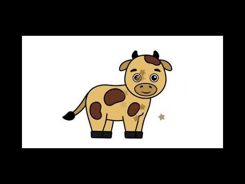 Learn COLORS with Cow | COLORING for Kids 🐄🎨