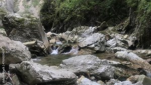 Water course in the Cheile Oltetului gorge, Polovragi, Gorj, Romania