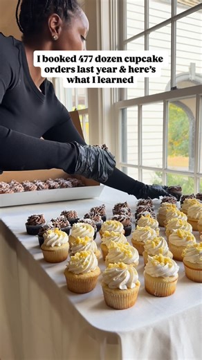 Bryonna| Luxury Cakes & Cupcakes | Educator & Mentor on Instagram: "Hit the jackpot when I started pushing cupcakes🎰 1️⃣Humans are creatures of habit & prefer traditional flavors they’re familiar with, despite us thinking they want unconventional, different flavors. My top flavors were lemon, Oreo, funfetti & red velvet. 2️⃣Mini cupcakes are a much easier sell than standard cupcakes. Customers feel inclined to order more since they’re smaller & they can get way more flavors. 3️⃣Most of my clien