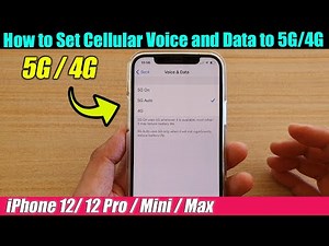 iPhone 12/12 Pro: How to Set Cellular Voice and Data to 5G/4G