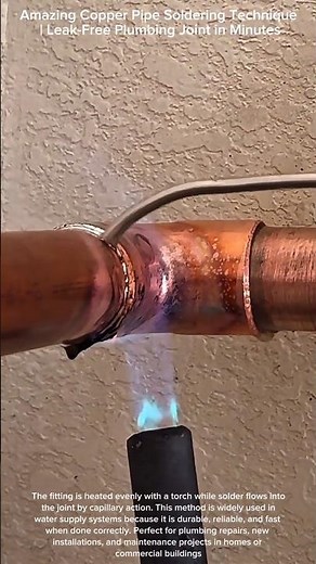 Amazing Copper Pipe Soldering Technique | Leak-Free Plumbing Joint in Minutes