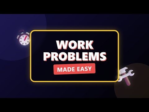Algebra Applications: Work Problems & Rates (1/t) Made Easy