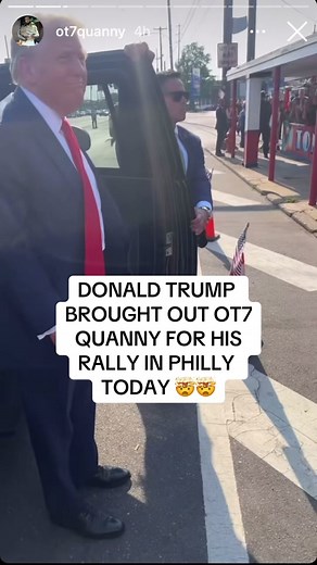 Donald trump bringa out ot7 quanny in phlliy today 🤯 is trump tapped on to the streets loke that ??? #ot7 #ot7quanny #philly #trump #donaldtrump