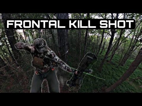 FRONTAL KILL SHOT WITH GRIM REAPER BROADHEAD (Dead in Seconds) Self Filmed Bow hunt