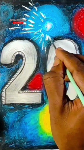 New year drawing//2026 new year status_#art #shorts #painting #happynewyear #drawing #trending