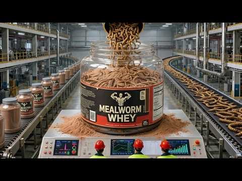 Inside the Mealworm Factory | From Creepy Worms to Gym Whey (Full Process)