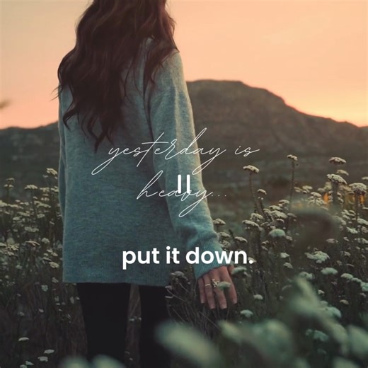 Yesterday is heavy. Put it down. Being a parent can be tough, but it's also a wonderful journey that brings joy and fulfillment. Remember to take each day as it comes and be open to new opportunities and experiences. You're doing great, keep going!💓 | Positive Parenting Solutions