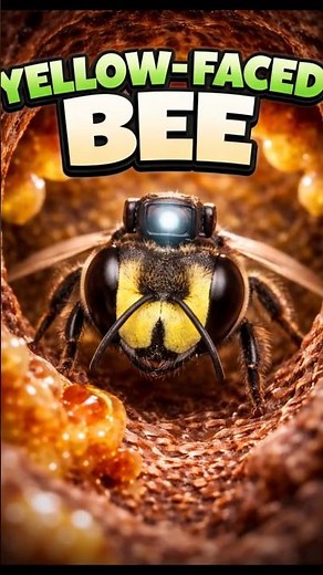 Yellow Faced Bee Hylaeus spp #beecolony