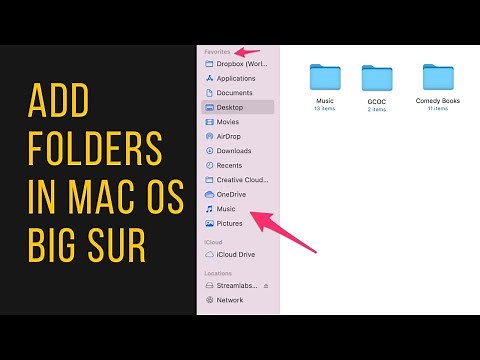 Mac OS Big Sur - How to Add Folders to Favorite in Finder