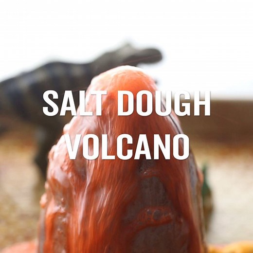 Make a salt dough volcano for an extended science project the kids can do from start to finish! ---> https://littlebinsforlittlehands.com/baking-soda-volcano/ | Little Bins for Little Hands
