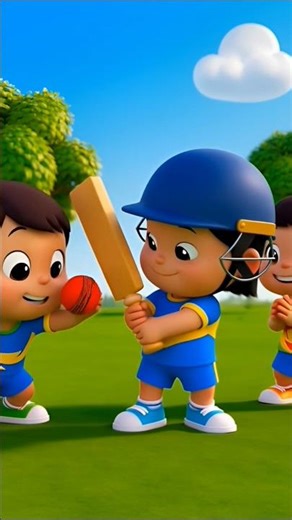 Little Champions Playing Cricket 🏏 | Cute Kids Cartoon Animation