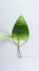 🌿💥Easy stitch leaf embroidery pattern🌿🧡 #fypシ゚viralシ #fbyシvideo #reelsvideo #reelsviral #fypシ゚ #fb #satisfying #reel #love #trend #trending #viral #viralpost #embroidery #follower | Embroidery Work