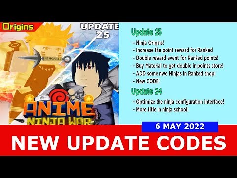 NEW UPDATE CODES *UPDATE 24* [Origins 2x💎] Anime Ninja War Tycoon ROBLOX | 6 May 2022