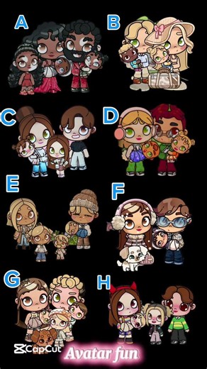 👨‍👩‍👧‍👦 Which Avatar World Family Is Your Favorite? 🤔💖 | A, B, C, D, E, F, G or H?