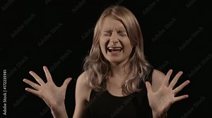 Angry woman screaming with rage, furious and dangerous
