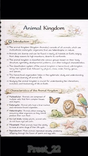 11th Biology chapter 4 notes | Animal kingdom |#shorts #biology #studywithme #studynotes #classnotes