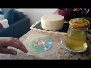 Ako nalepit jedly obrazok na tortu video postup s medom Jedlé obrázky na tortu