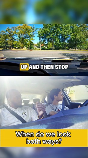 When do we look both ways? #driving #drivinglessons #drivingtips #drivingschool | US Driving School
