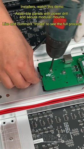 LEDSCREENPARTS™️ on Instagram: "Watch our technician efficiently secure the display circuit board using a power drill. Every screw is crucial for the screen's stability and durability.#leddisplaymanufacturer #leddisplayfactory #leddisplay"