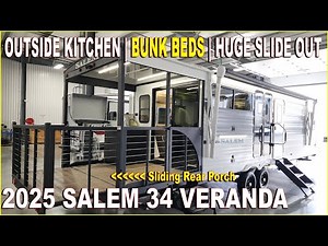 Rear Porch That Slides! 2025 Salem 34VERANDA Travel Trailer By Forestriver RVs at Couch's RV Nation