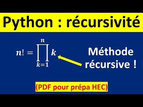 La méthode récursive dans Python pour calculer factoriel n! en prépa HEC