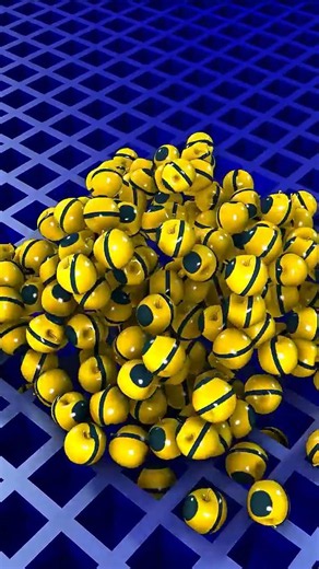 The magic of yellow spheres in an infinite loop😱 #oddlysatisfying #3d #animation