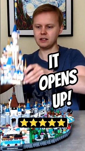 🤯 My LEGO Disney Castle is Removable & Hollow! #legobuild #disneylandparis