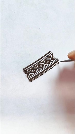 Heavy border line mehndi design #shorts #mehndi #tutorial #art