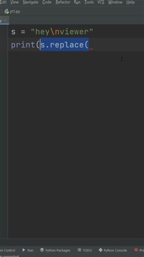 Replace function in python #pythonforbeginners #coding