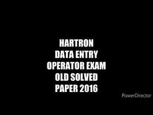 previous year hartron data entry operator questions
