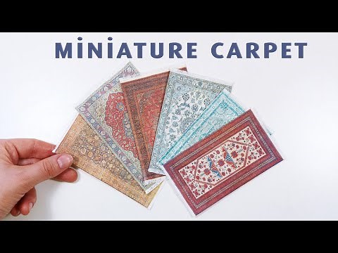 DIY Miniature Carpet/Rug for Doll//Dollhouse Furniture
