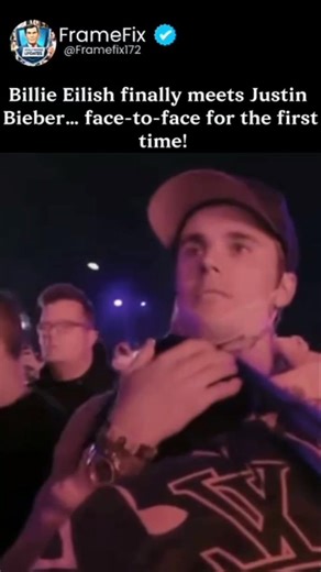 Billie Eilish Meets Justin Bieber for the First Time! 😲 #billieeilish #justinbieber