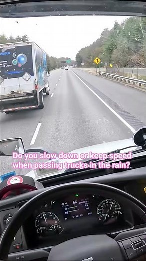 4K POV Truck Driving USA | Passing a Box Truck in the Rain #shorts
