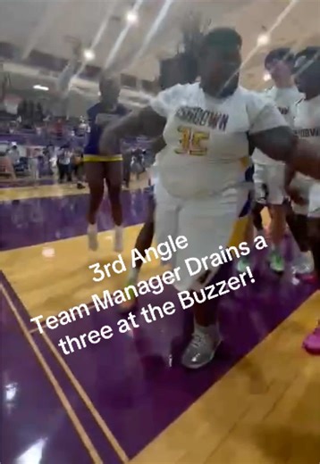 Angle #3 of Ashdown Team Manager Makhi Lewis buzzer beating three pointer! #viral #hsbb @Manman