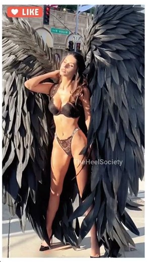 Black Bikini with High Heels 👠 Bold Beach Glam Look #shorts