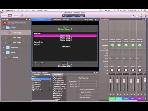 Apple Mainstage and Logic Pro X Automation for live performances
