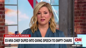 Ex-NRA chief duped into giving speech to empty chairs