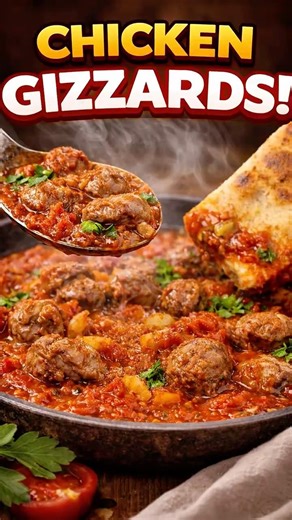 Authentic Lebanese Chicken Gizzards Stew – Rich Tomato Garlic Sauce