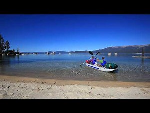 Sea Eagle FastTrack inflatable kayak paddling on Lake Tahoe