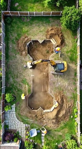 I Built a Bone-Shaped Pool for Dogs | Backyard Construction Timelapse 🐶💦