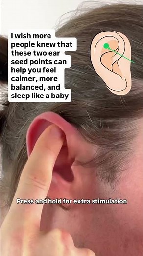 👉🏼 Everyone needs these two acupuncture points in their lives! I place ear seeds on Shen Men
